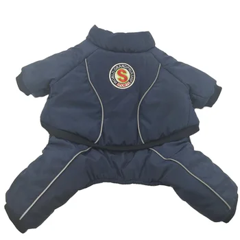 

Winter Clothing for dogs Reflective Straps Dog Clothes Fleece Warm Dog Jumpsuit 2 Color XS S M L XL 2XL