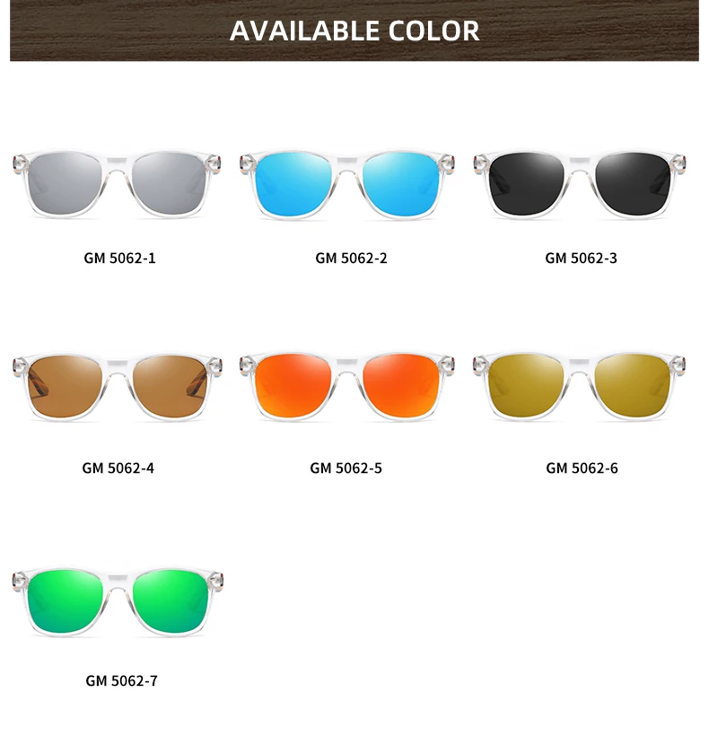 ladies sunglasses EZREAL Polarized PC Frame With Wooden Legs Sunglasses for Men or Women Color Wooden Temples fashion sunglasses