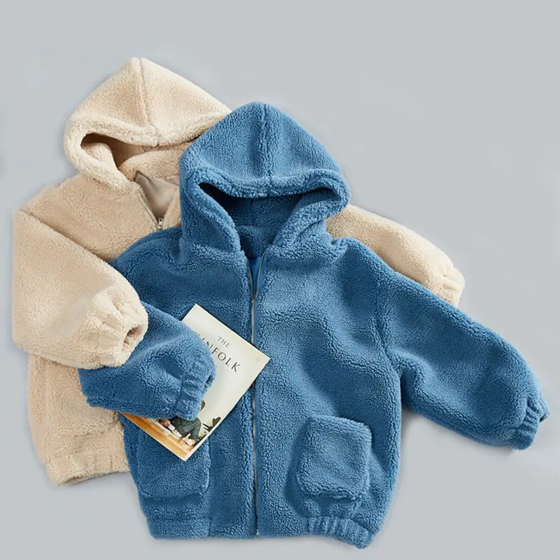 Maternity Autumn Lady Outerwear Winter Hooded Cardigan Women Plush Women's Jacket Haze Blue Pregnant Coat Chaqueta Maternidad