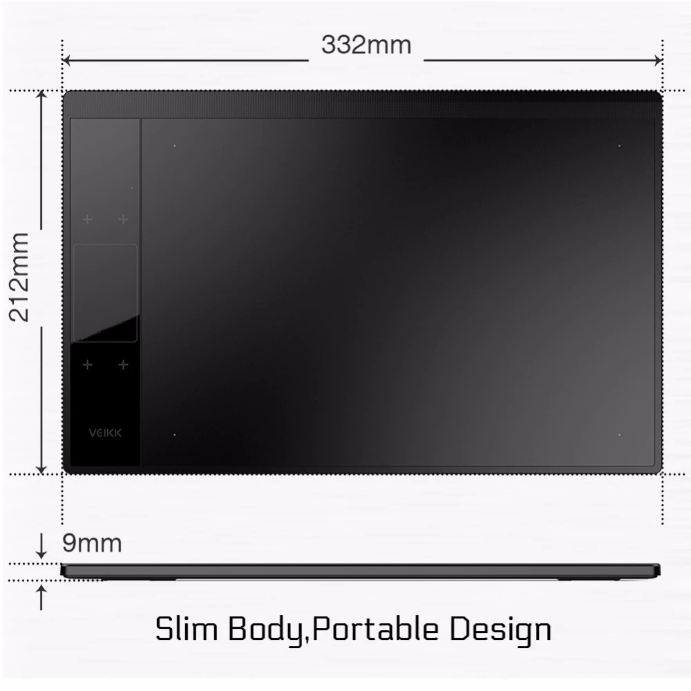 VEIKK A30 планшет для рисования 10x6 дюймов Большая Активная область цифровой рисунок графические планшеты с 8192 уровнями чувствительности к давлению