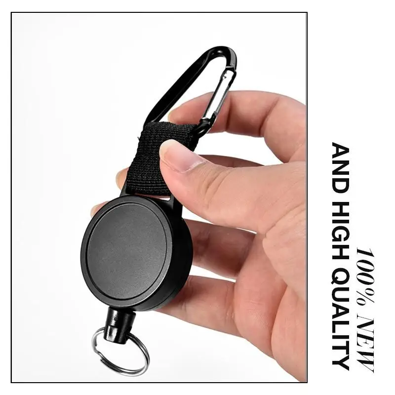 Anti-theft Telescopic Keychain Retractable Hook Keychain Burglar Chain Key Holder Tactical Key Ring Accessories 60cm telescopic keychain