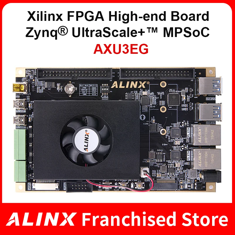 

ALINX AXU3EG: Xilinx Zynq UltraScale+ MPSoC ZU3EG FPGA Development Board AI Vitis-AI DPU 4K Video