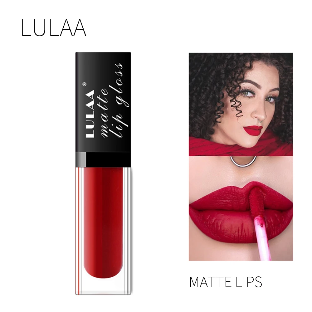 Lulaa кросс-граница матовый блеск для губ 8 цветов антипригарная чашка Макияж жидкая помада румяна водонепроницаемый Перманентный необесцвечивание м