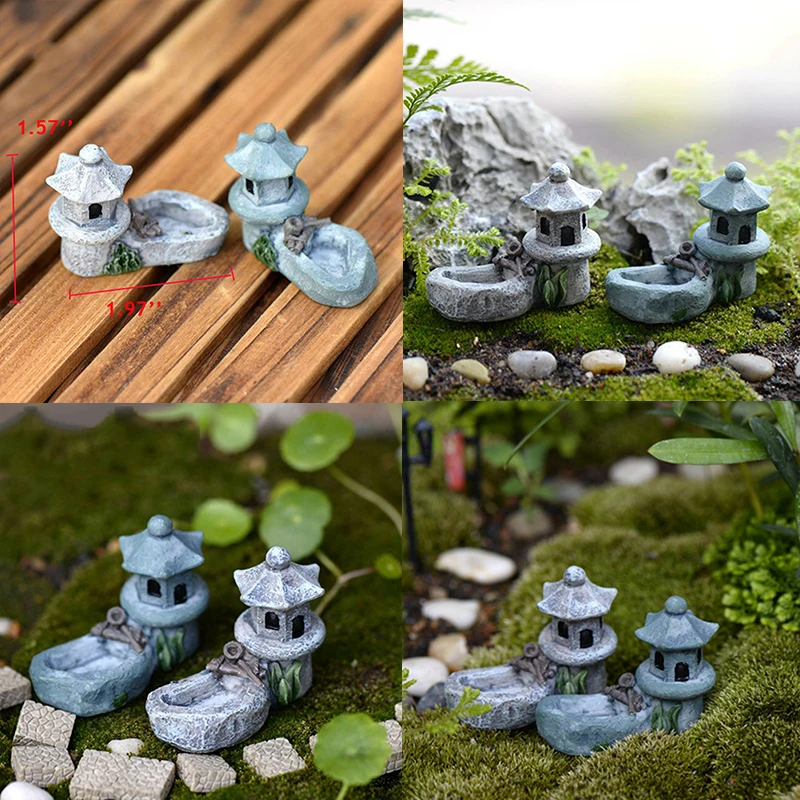 CutitiUU Miniteich Deko Set 11-tlg - Miniatur Frösche & Seerosen Aus Harz Für Garten & Aquarium