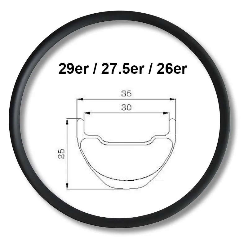 Carbonfan T800 Superlight 29er/27 5 er/26er ширина: 35 мм Глубина: 25 карбоновый обод для горного