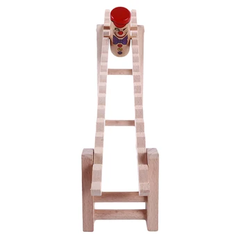 

2019 The Latest Style Wood Color Flip Head Clown Puzzle Gravity Game Toy Children Building Gift