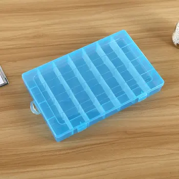 

2 Pcs 28-grid Storage Box Transparent Container for Home Assorted Color