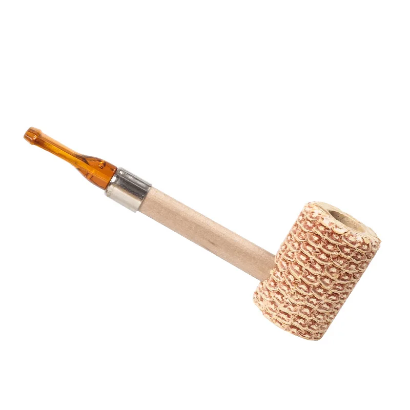 Corn Tobacco Pipe Medium Lengthened Straight Cigarette Pipes Smoking Pipe Smoking Cigarette Holder Mouthpiece Accessories