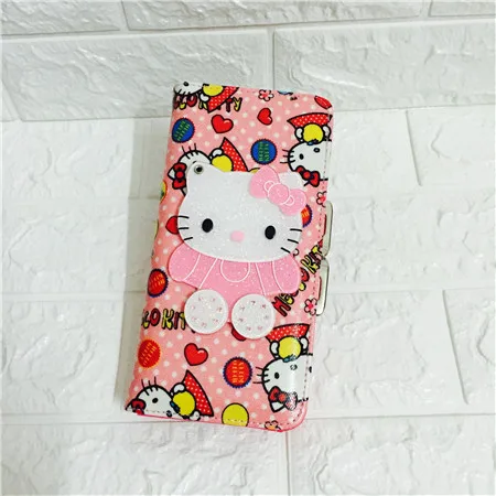 Красный Модный женский короткий кошелек с рисунком HELLO KITTY, милый персональный Детский кошелек, цветная женская кожаная сумка высокого качества - Цвет: Красный