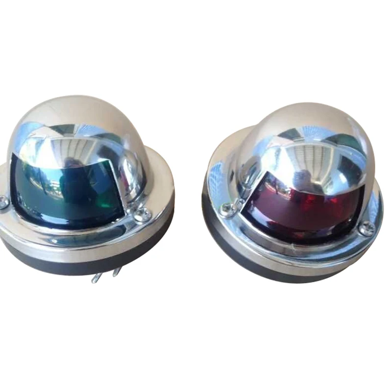 12V Stainless Steel Bow LED Navigation Lights Marine Indicator Spot Light Marine Boat Yacht Sailing Signal Light - Цвет: 2pc big
