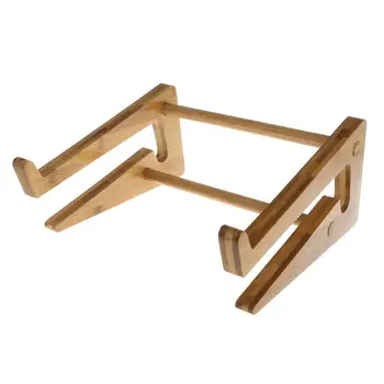 

Laptop Holder Keyboard Detachable Desk Stand Wooden Mount Foldable Portable for Apple Macbook Tablet PC Notebook 15"-17"