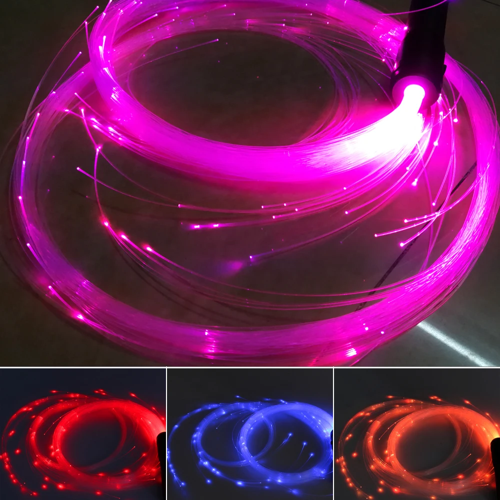  LED Fiber Optic Whip Dance Whip 360 Degree Multicolor fiber optic flashlight for Parties Lights Sho - 32919875505