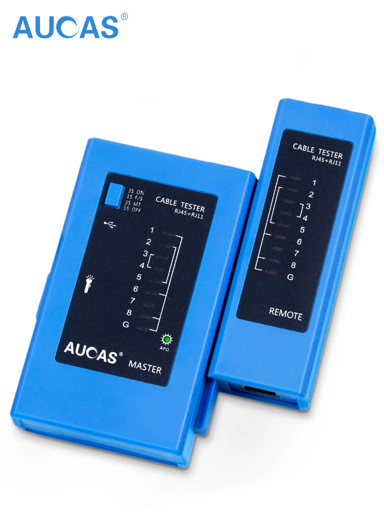 

AUCAS 2PCS Rj45 Lan Tester Crimping Tool Mikrotik Network Cable Wiring Networking Machine Detector Power Supply Ethernet Tools