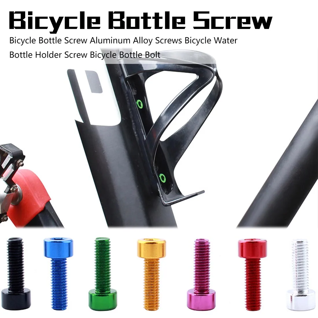 

4PCs Bicycle Water Bottle Holder Screw Bicycle Bottle Bolt Bicycle Bottle Screw Aluminum Alloy Screws Bike Repair Accessory