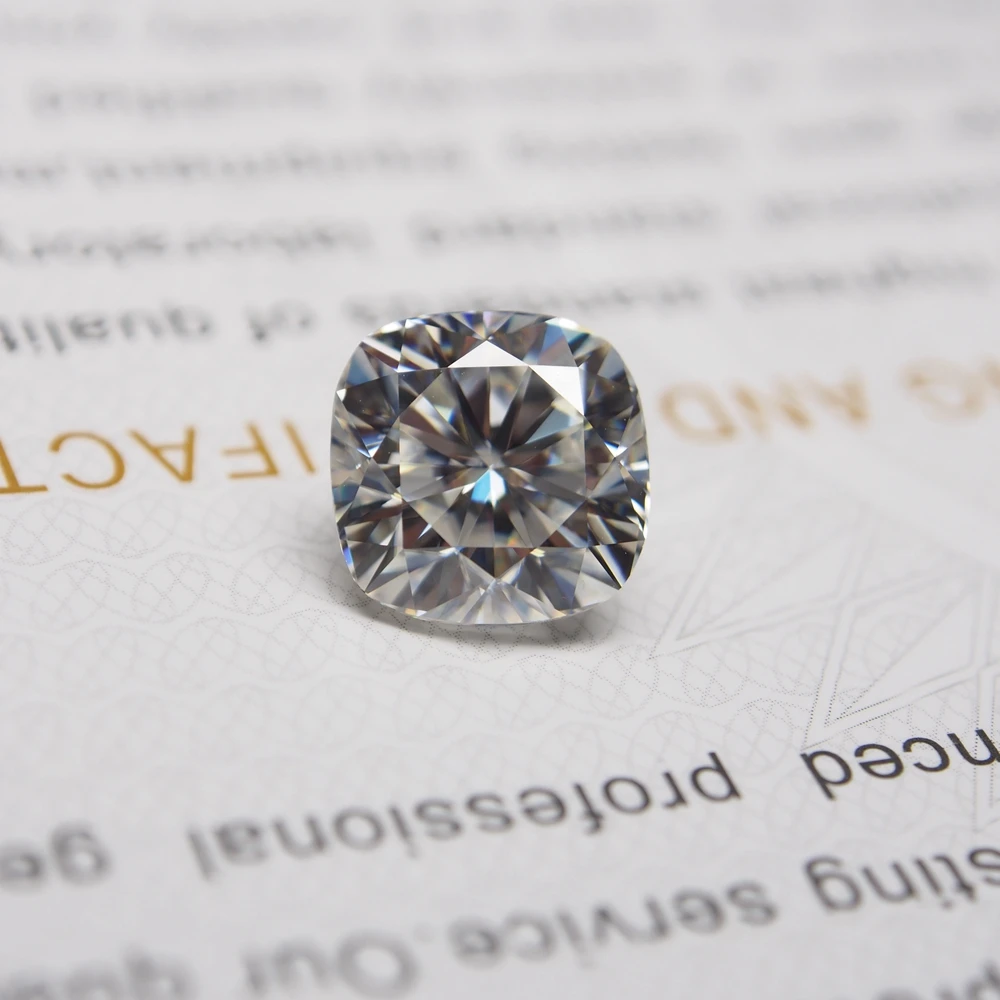 9*9 мм DEF Cushion Cut VVS Moissanite камень муасsanт Diamond 3 0 карат для свадебного кольца|Стразы и