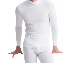 Yfashion Для Мужчин's из 2-х частей для косплея средства ухода за кожей Шеи Сплошной Теплые Матовые Термальность комплект нижнего белья