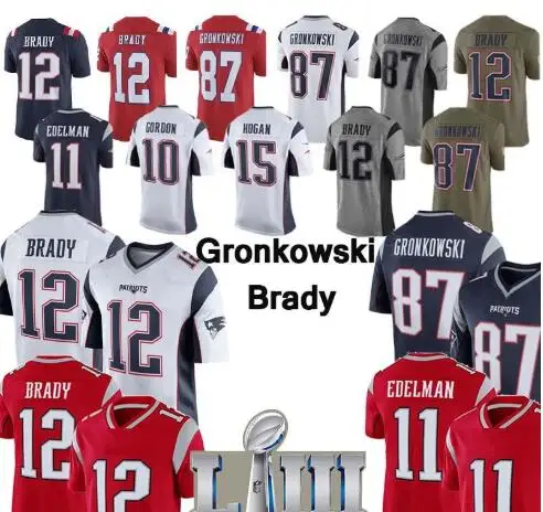 Мужские wo men s kids 12 Tom Brady новые футбольные майки 10 Josh Gordon 87 Rob Gronkowski 11 Julian Edelman 14 Brandin Cooks