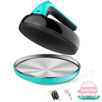 

Updated Version Pink Automatic Nonstick Stainless Steel Crepe Makers Mini Pancake Machine Household Electric Baking Pan 220V