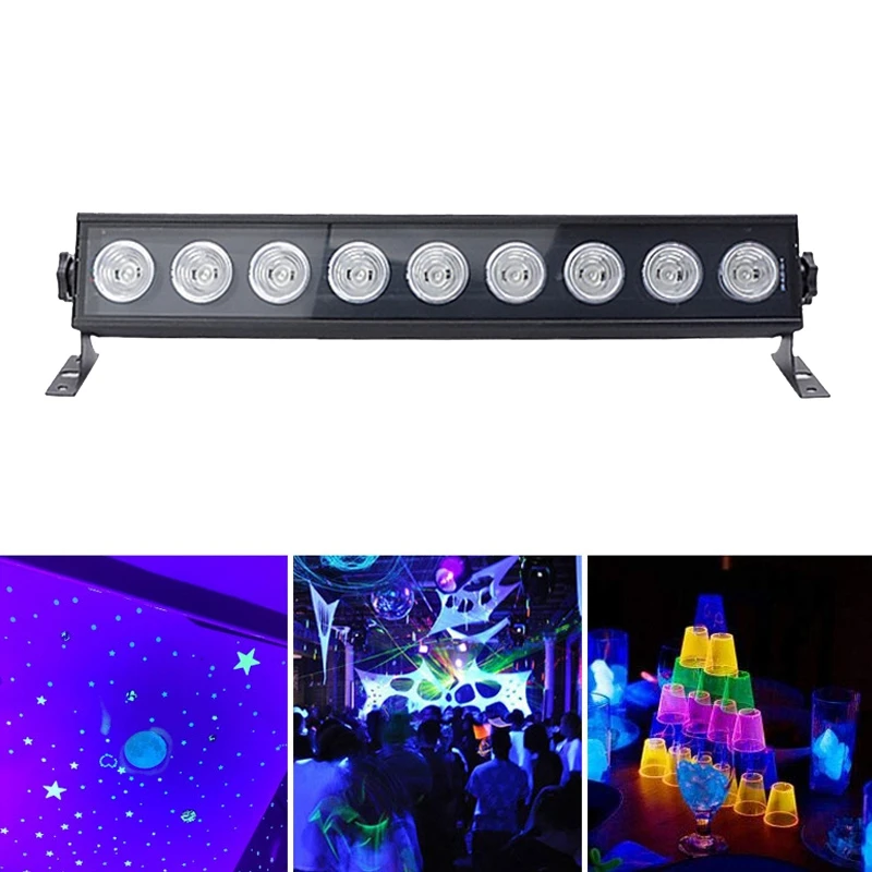 9/12 Led диско УФ фиолетовый черный светильник s 27 Вт 36 Вт Led световая установка диджея DMX лампа для вечерние Ktv сценическая лампа для бара с подсветкой Голосовое управление 27 Вт Rem