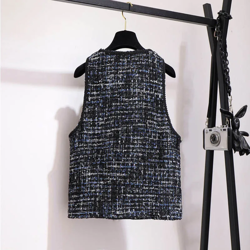 Winter vest set women plus size bust 150cm 6XL 7XL 8XL 9XL 10XL vest& skirt women black khaki colors