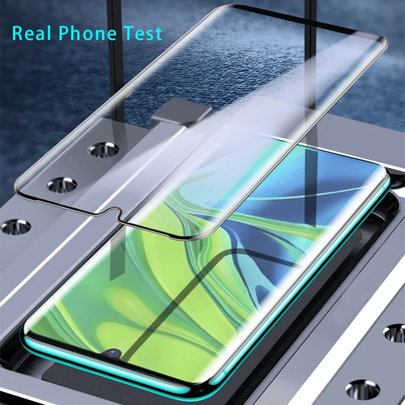 Переднее Защитное стекло для Xiaomi Note 10 CC9 Pro защитное черное изогнутое закаленное Mi