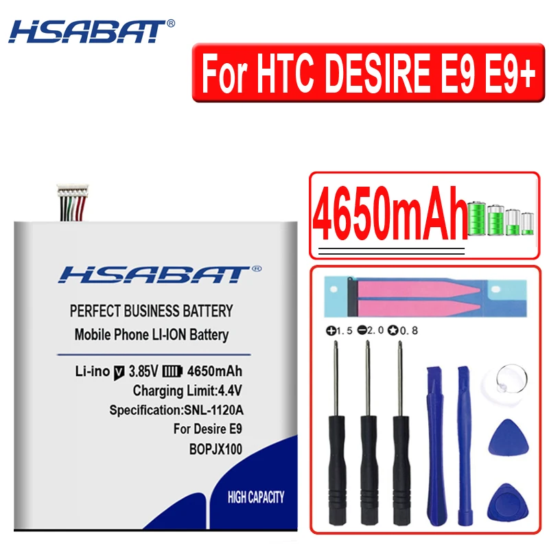 HSABAT 4650 мА/ч, B0PJX100 BOPJX100 Батарея для htc DESIRE 830 D830U D830X D828W E9 E9+ плюс батареи