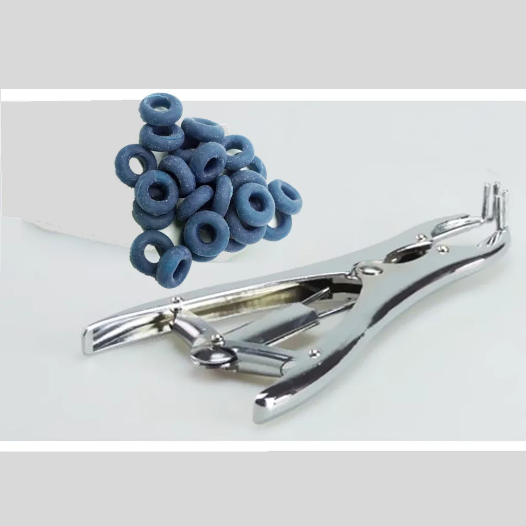 ELASTRATOR Castrating PLIERS Rubber Ring Applicator CASTRATORS Docking+RINGS