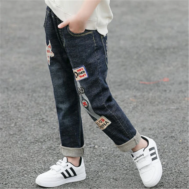 

High Quality Autumn Spring Baby Jeans For Boys Pants Kids Clothes Cotton Casual Children Teenager Denim Trousers Boys Clothes