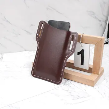 

Leather phone belt Waist Bag Phone Case for iPhone XR XS Max 8 Plus Pouch Cover Belt Clip Leather Case
