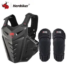 HEROBIKER мотоциклетный жилет защита мотоцикла нагрудный доспех для мотокросса жилет для мотокросса и наколенники для мотоцикла