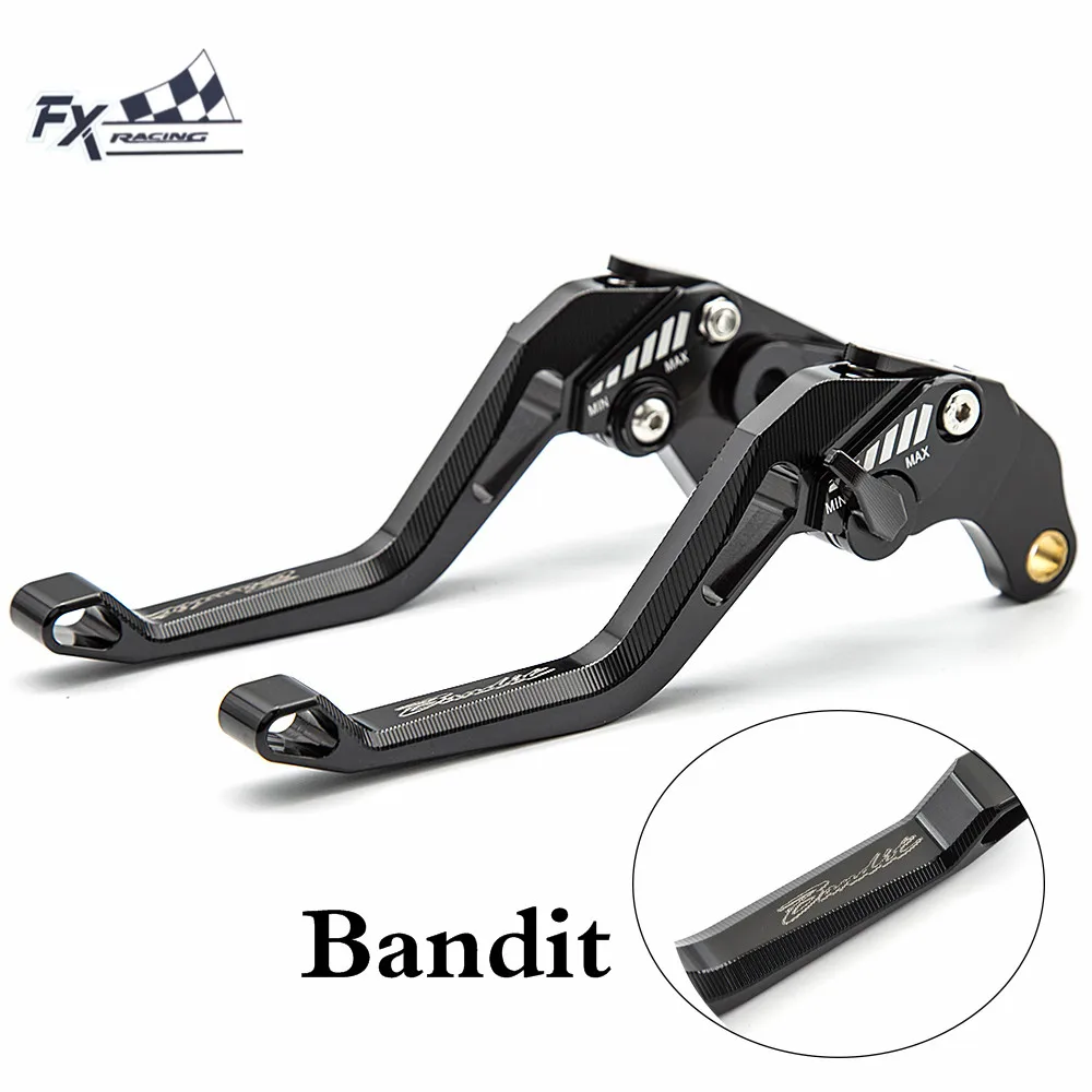 Logo Bandit – leviers de frein et d'embrayage de moto, en aluminium,  réglables, poignées + poignées, pour Suzuki 600 GSF600 gsf 600 96-04