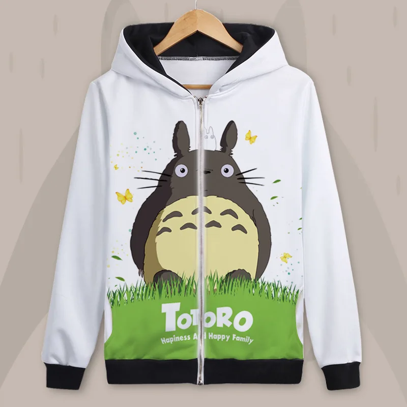 Tonari no Totoro Grass wall толстовка с капюшоном, костюм для косплея, для мужчин и женщин, модная мультяшная куртка с капюшоном, школьная форма для студентов - Цвет: Хаки