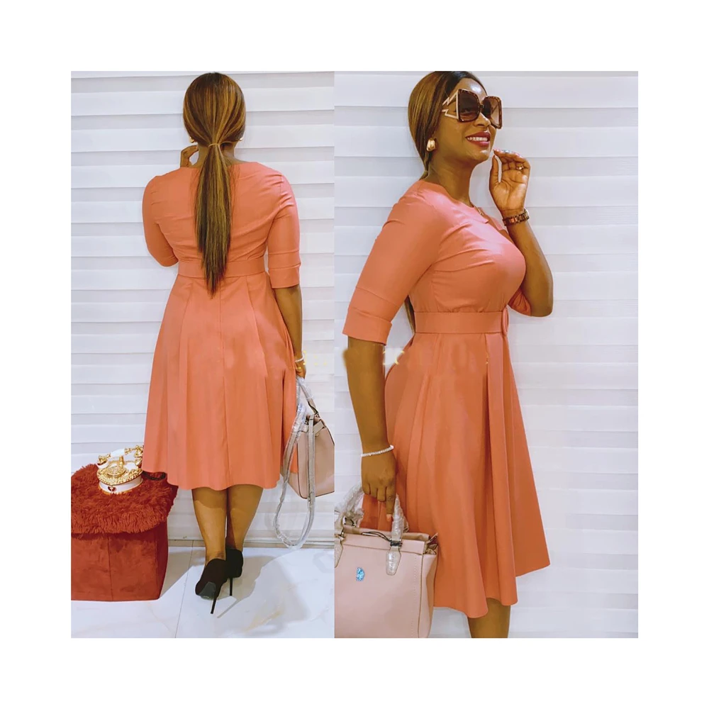 

2021 Ladies New Summer Hot Sale African Style Plus Size Half Sleeve Casual Dress For Women
