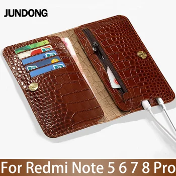 

Flip Phone Case For Xiaomi Redmi Note 5 5A 6 7 8 Pro note 3 4X 4 Case For redmi 4x 5 plus 6 6a 7 7a 8 8a Crocodile Texture Cover