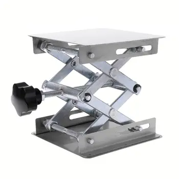 

Stainless Steel Scientific Experiment Laboratory Lifting Platform Stand Rack Scissor Jack Bench Table Lab Lifter 100x100mm