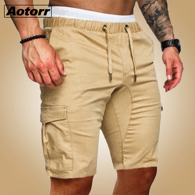 Mens Military Cargo Shorts New Army Camo Tactical Men Elastic Waist Work Casual Short Pants Outdoor Summer Plus Size | Мужская одежда