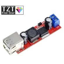 Tzt dc 6v-40v para 5v 3a dupla usb carga DC-DC conversor step-down módulo para carregador de veículo lm2596 duplo usb