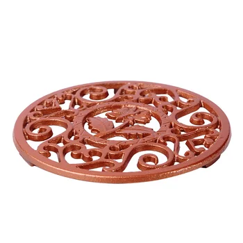 

Gift Heat Insulation Multifunctional Holder Pad Dining Table Tool Mat Teapot Cast Iron Round Trivet Kitchen Supplies
