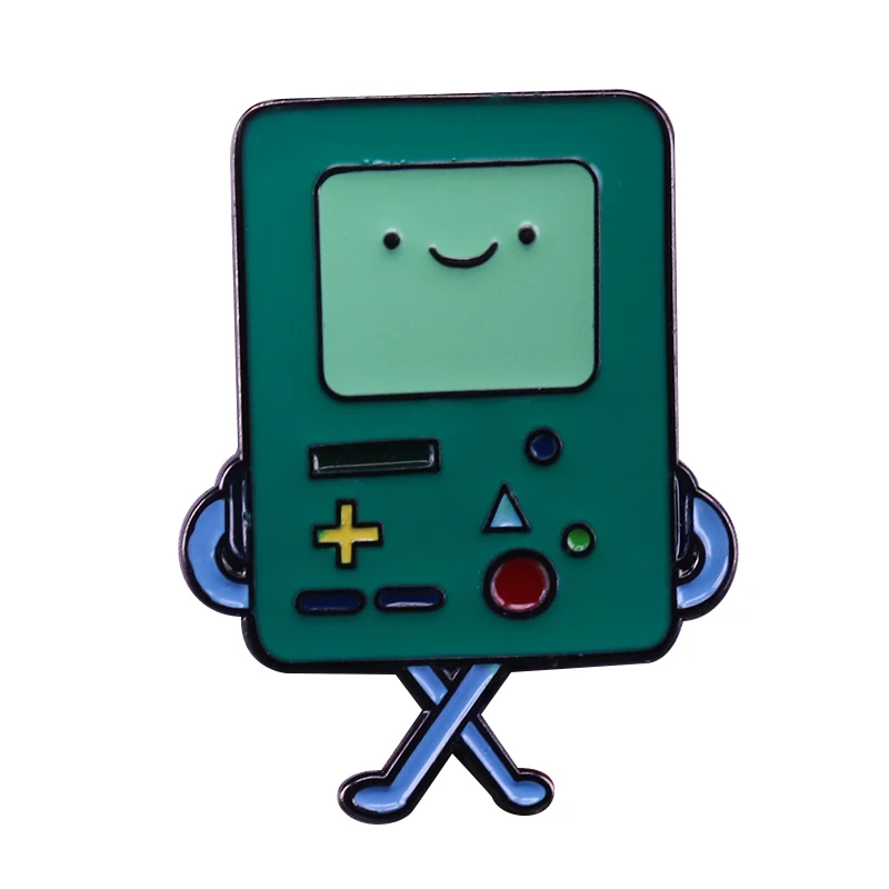 

Adventure time Bmo enamel pin Nintendo video game brooch gameboy controller badge cute cartoon hat backpack decor