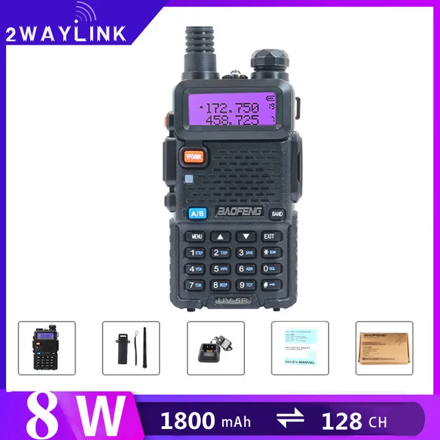 Baofeng UV 5R Walkie Talkie per Radio da caccia VHF UHF Walkie Talkie 10km ricetrasmettitore FM uv5r radio portatile per Baofeng 5W 8W