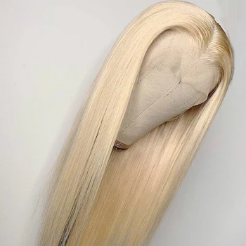 

613 Blonde Lace Front Human Hair Wigs Pre Plucked Hairline 150% Density Remy Brazilian Straight Lace Front Wigs With Baby Hair