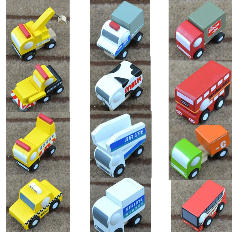 

Orders Exported to Japan Mini CHILDREN'S Car Model Combination And Wind Series Small Car Children Educational Force Wooden Quali