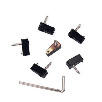 

String Lock Tremolo Bridge Triple-cornered Metal Black Headless String Lock Guitar Parts for Musical Instrument Guitar Bass