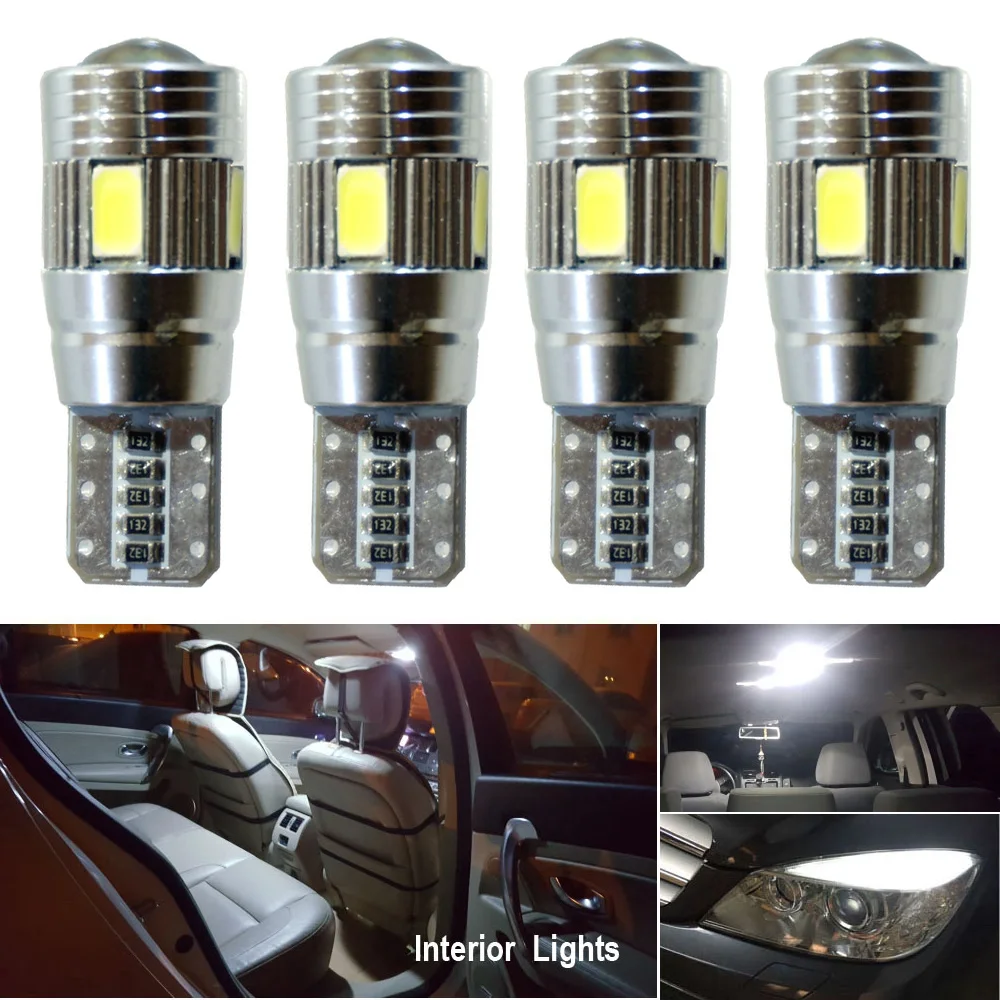Светодиодный Canbus T10 W5W 4 шт. без ошибок для SAMSUNG 5630 SMD VW Golf 5 6 Polo Jetta Bora Passat 3C CC B7 Tiguan BMW