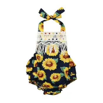 

Newborn Baby Girls Floral Romper Bodysuit Jumpsuit Outfits Sunsuit Clothes Set