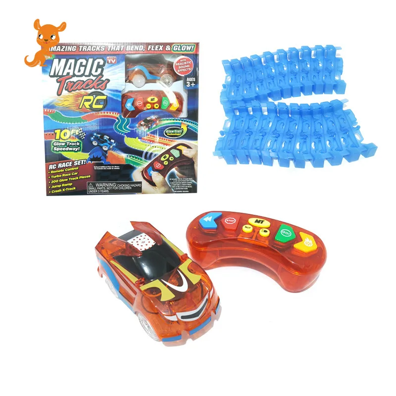 

New Generation 2.4Ghz Mini RC Toys Car with Magical Track Soft Block Trail Race Game Flash LED Light 1:64 Remote Control Vehicle