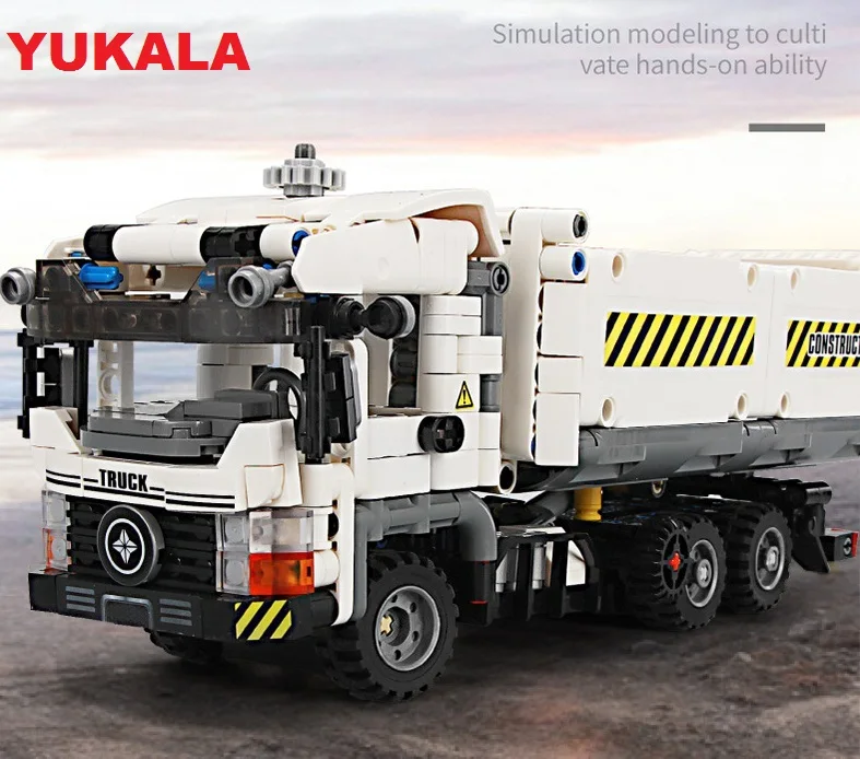 

YUKALA 799pcs Technic Engineering Truck Building Blocks compatible Vehicle Car Bricks Educational DIY Toys for Children