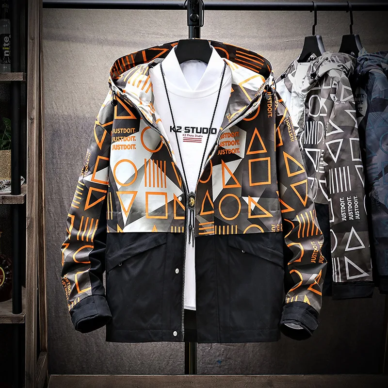 

19198 # Shop Main Push Style Men Spring And Autumn Korean-style Trend Casual Tooling Jacket