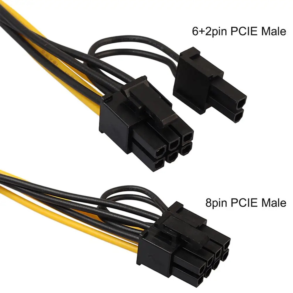 6Pin к двойному 8Pin (6 + 2pin) cpu PCI E PCIe Express Видеокарта кабель питания Y сплиттер Шнур 18AWG