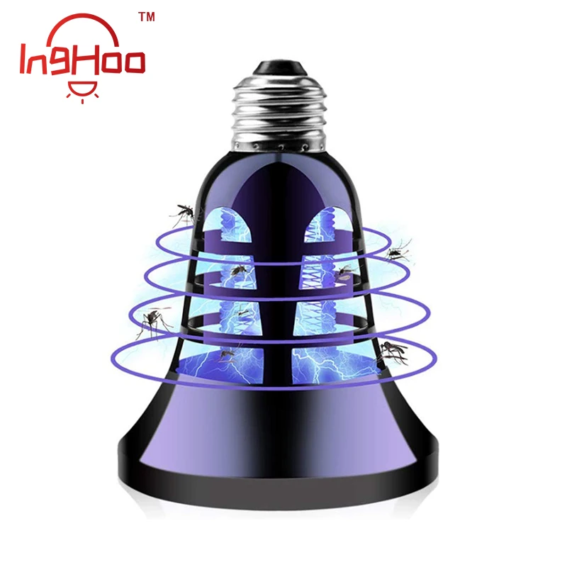 

Inghoo UV Led Bulb Mosquito Killer Lamp 2 In 1 Mosquito Trap Insect Killer Light Bulb Fly Bug Zapper Night Light E27/E26